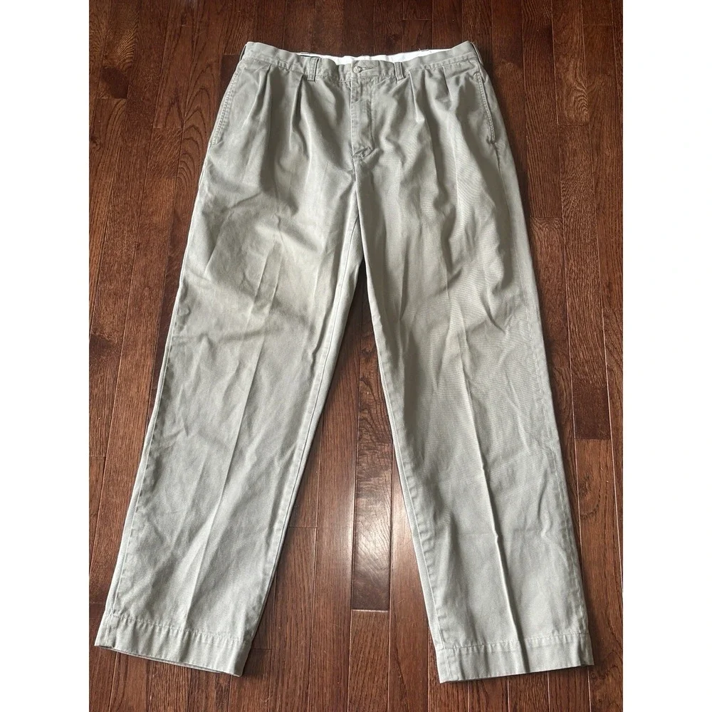 Polo Ralph Lauren Andrew Pant Mens 36x34 Fits 36x31 Green Straight Leg Preppy